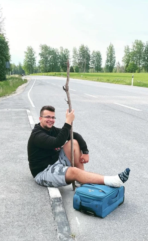 Jakub travelling abroad